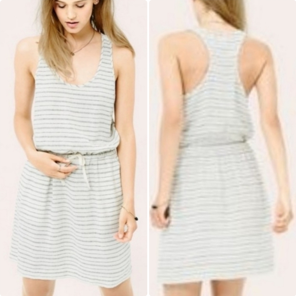 LOFT Lou & Grey Shoreline Linen Blend Racerback Dress